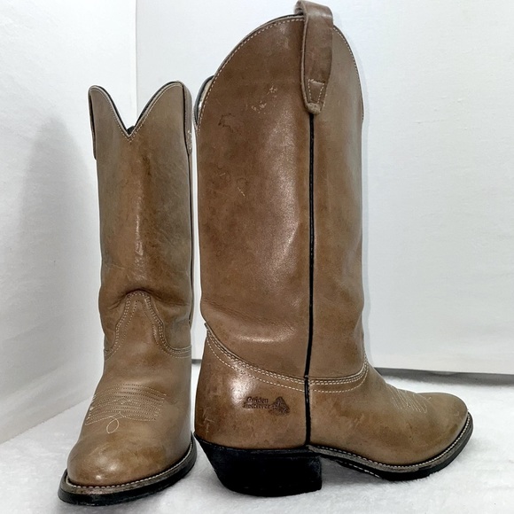 Vintage Golden Retriever Leather Cowboy Boots - Picture 2 of 11